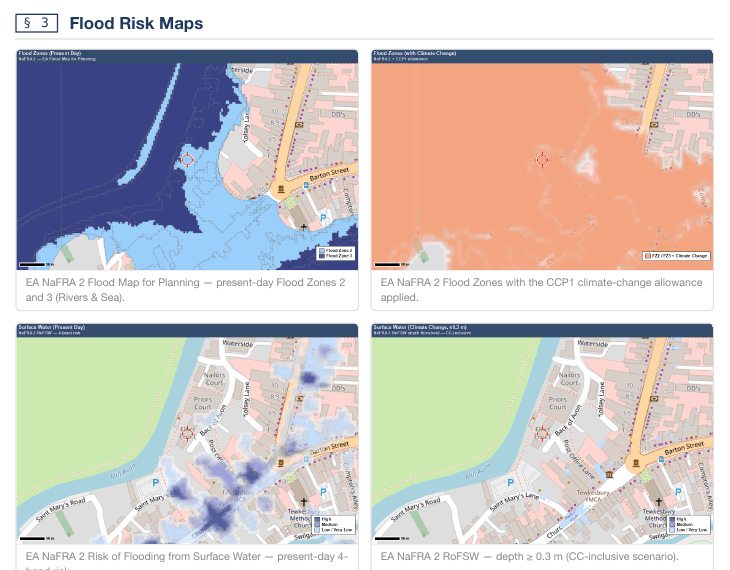 Example flood context maps